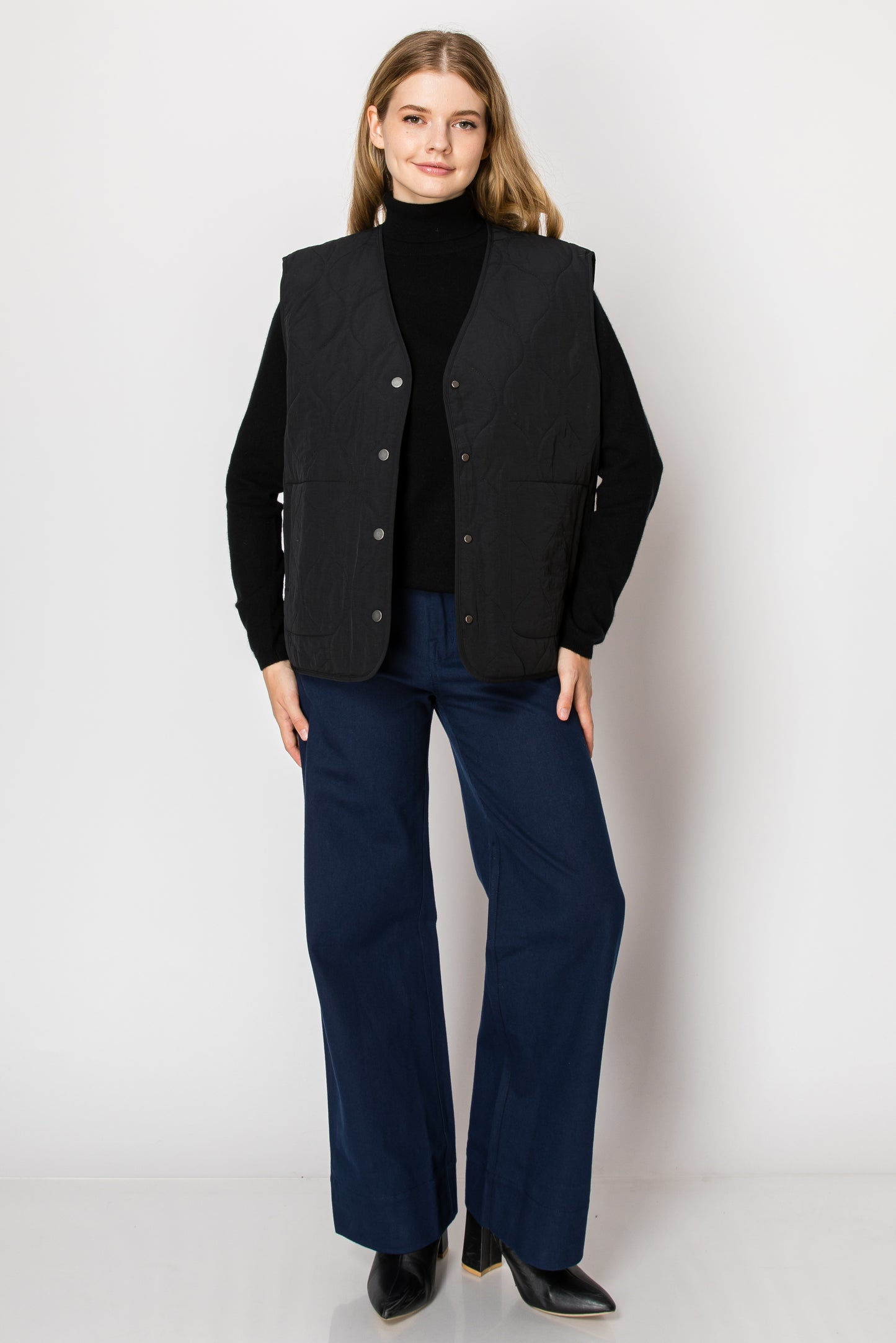 cozy layer quilted vest
