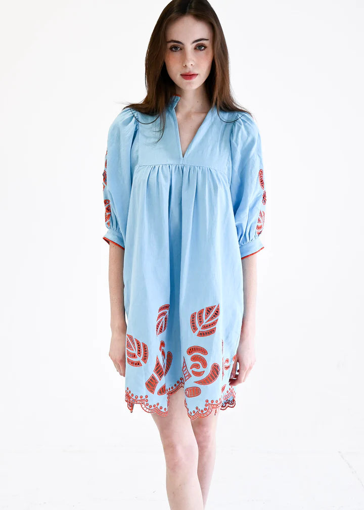 Boho style Blue midi dress never a wallflower