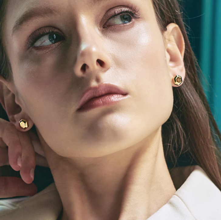 Elegant Gold Stud Earrings