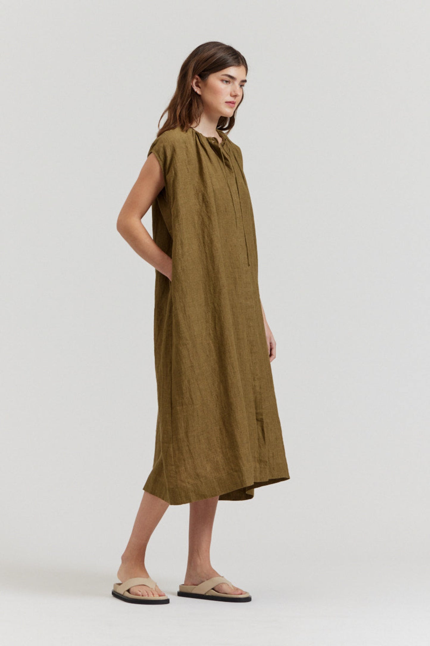linen women's spring trend dress