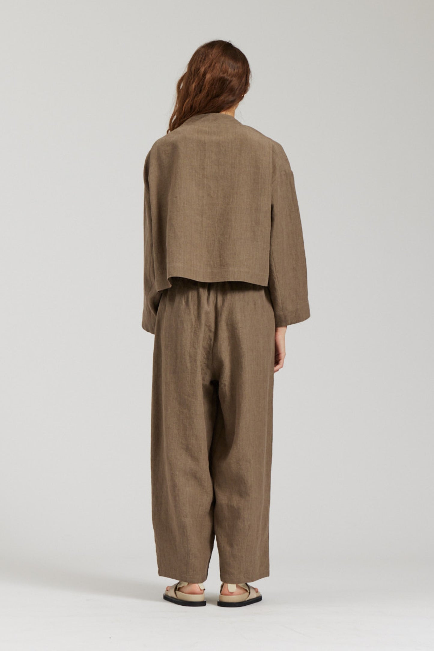minimal style easy pull on pants in loose relaxed fit