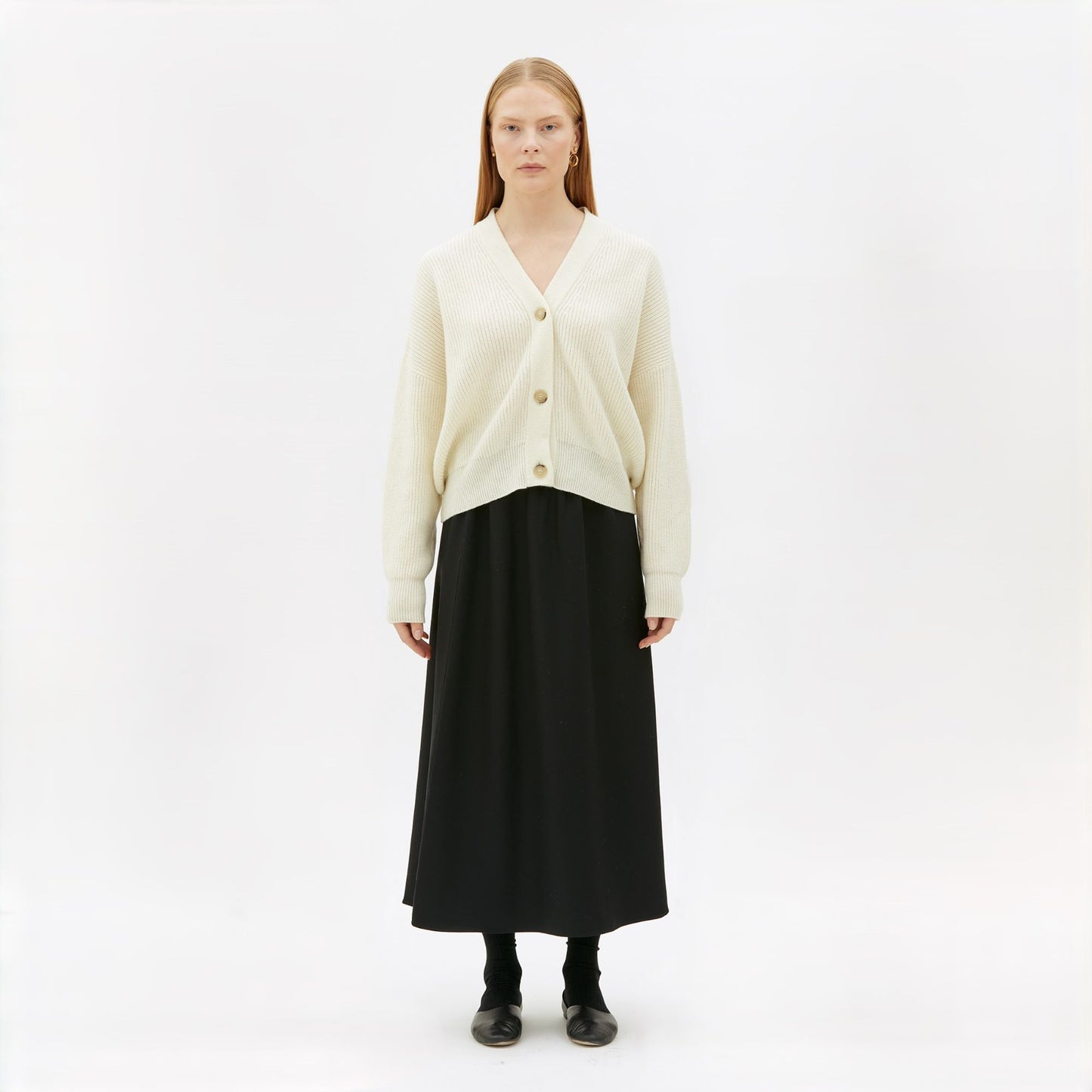 Maska soft wool cream cardigan