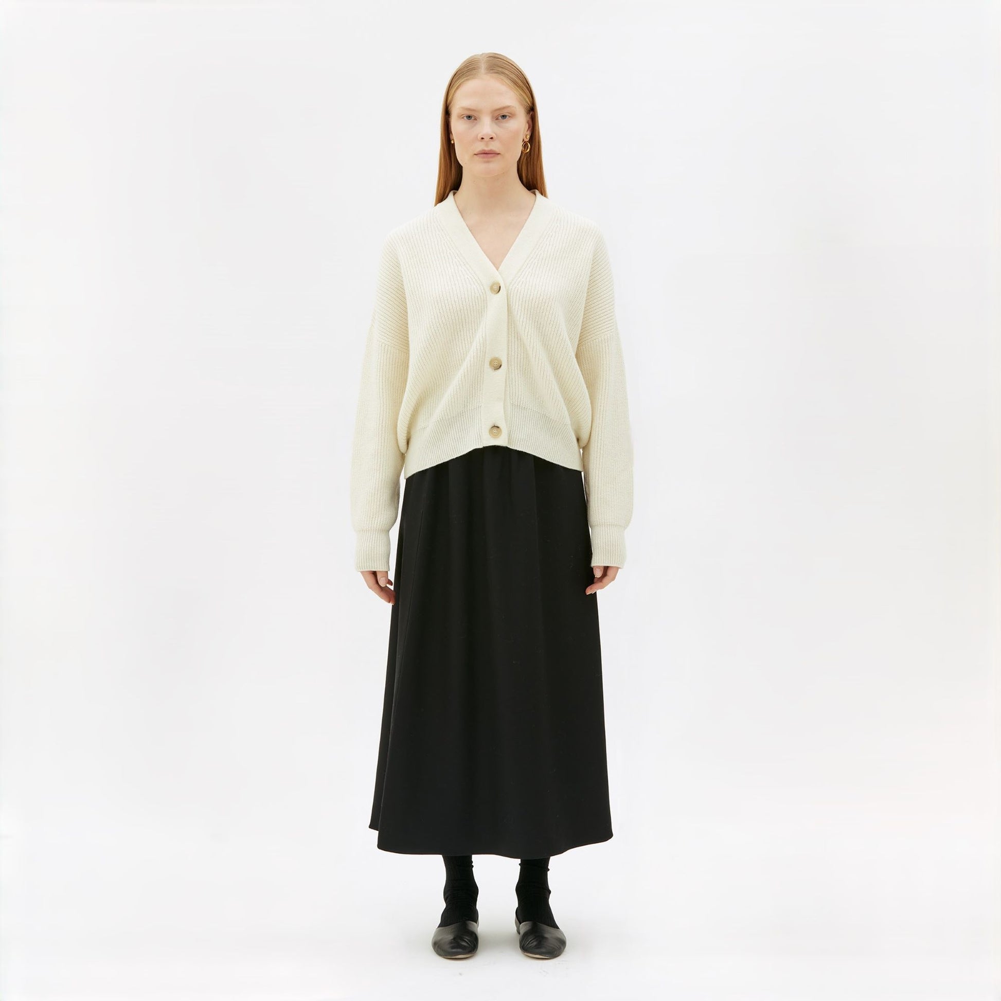 Maska soft wool cream cardigan