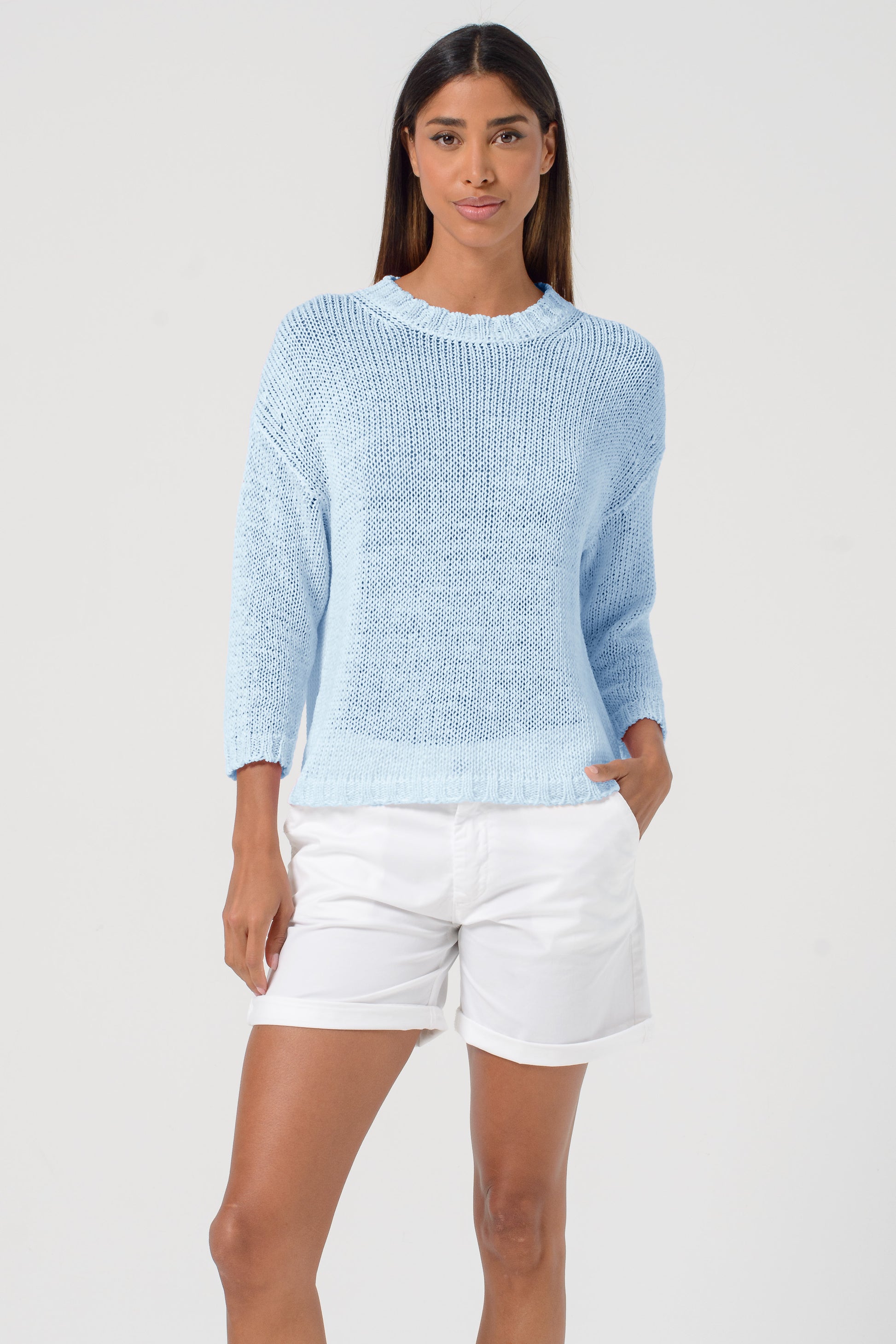 3/4 sleeve spring knit tops