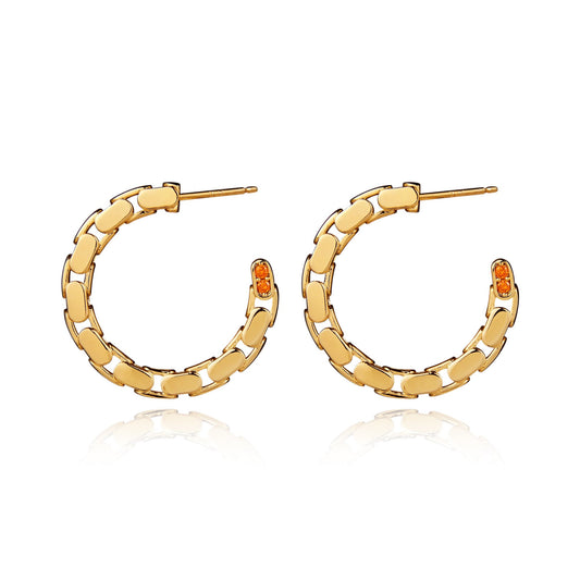 ille lan gold medium hoop earrings