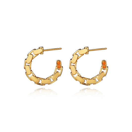 ille lan elegant gold hoop earrings