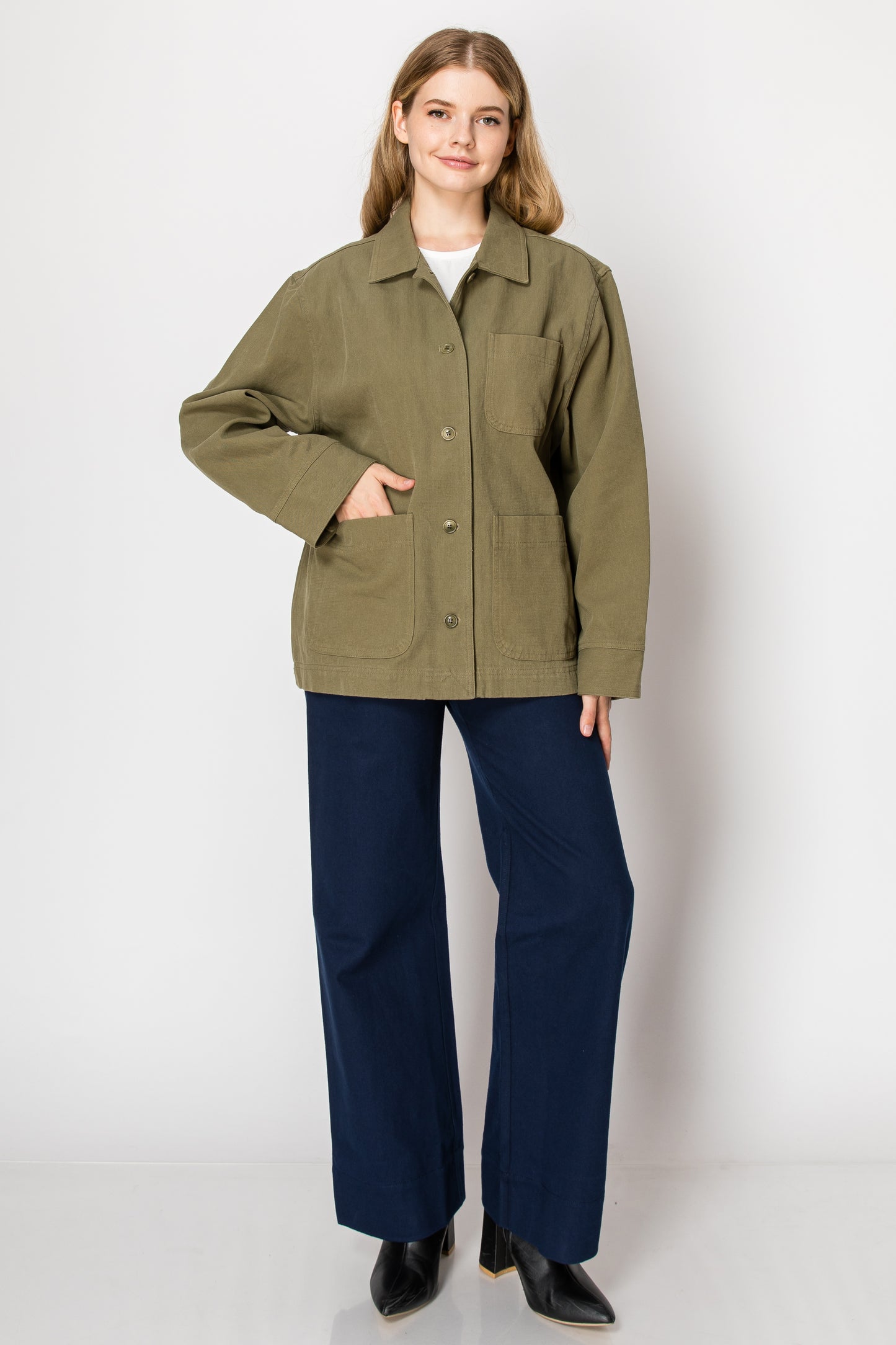 Everyday Canvas Chore Jacket In Olive