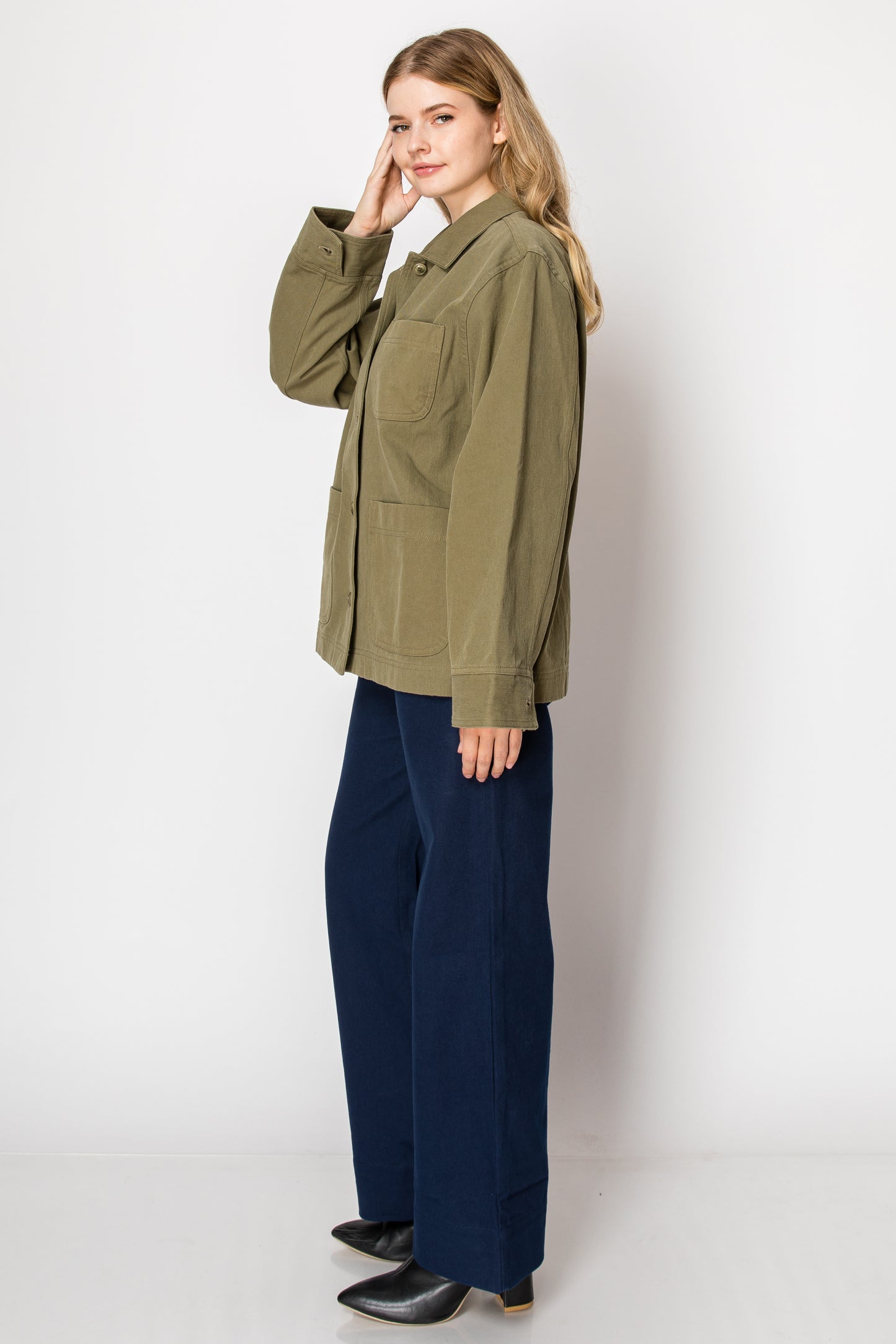 Everyday Canvas Chore Jacket In Olive