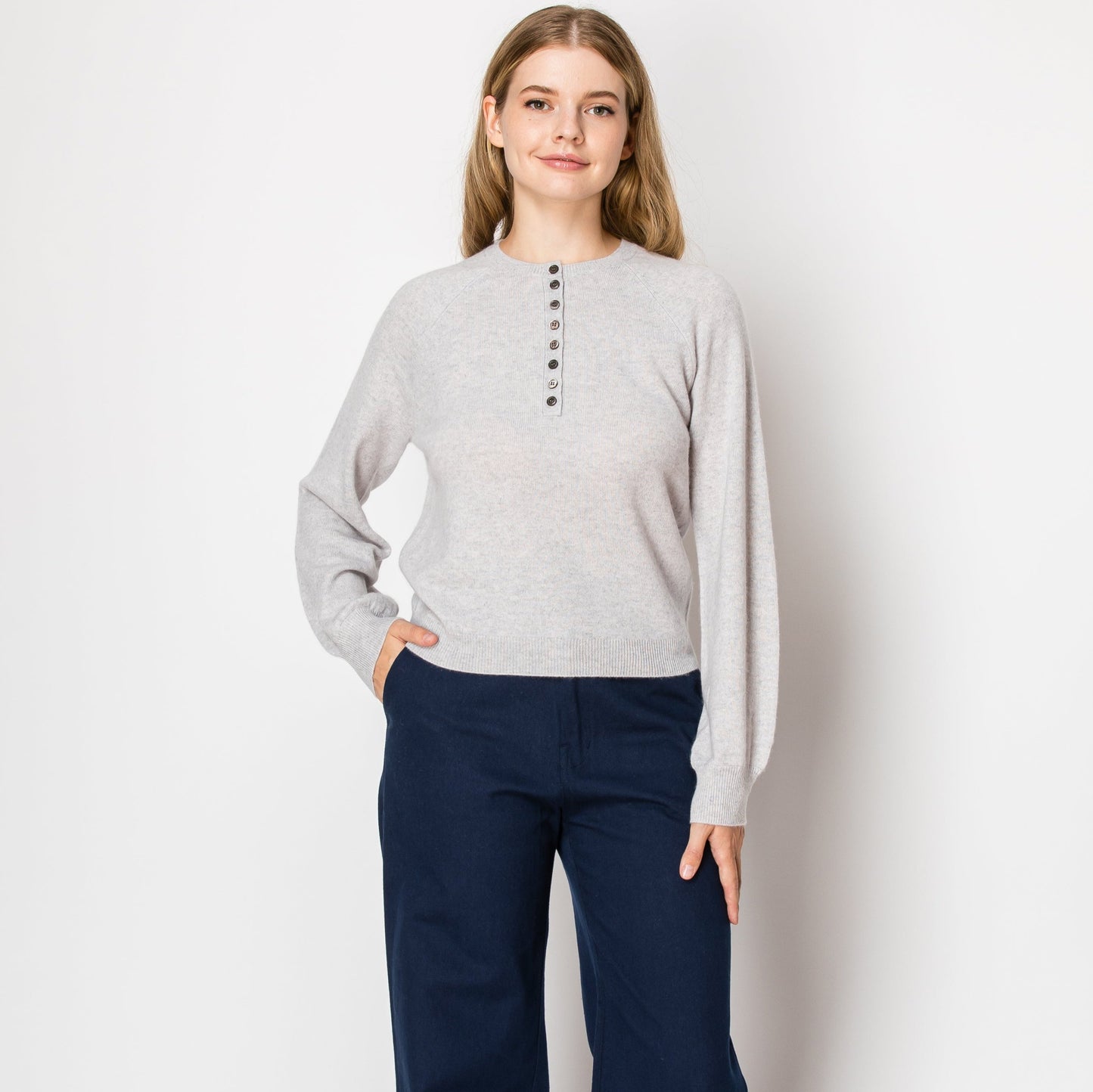 heather grey cashmere sweater