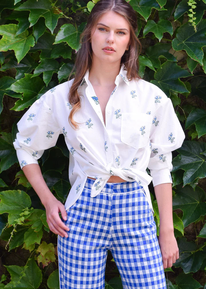 floral white shirt 