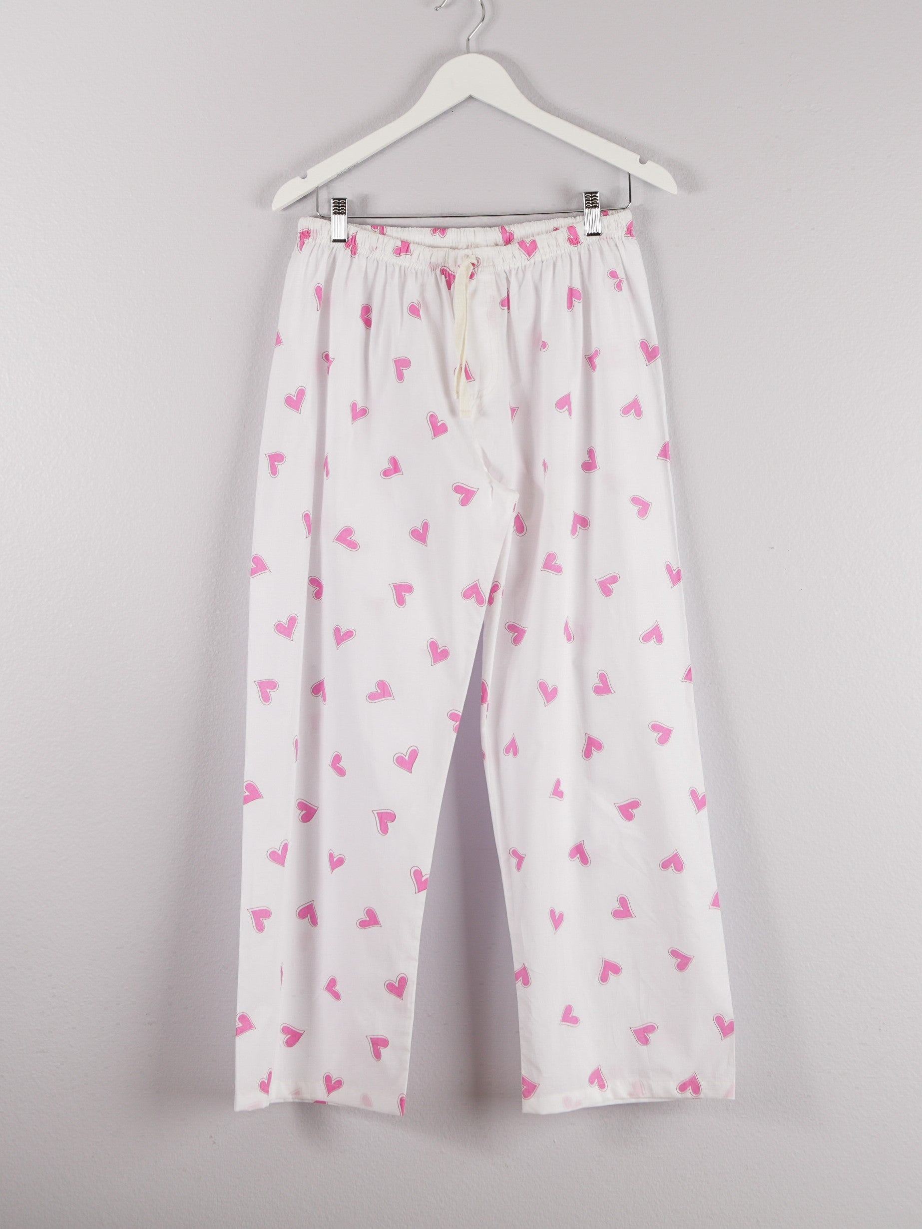 allover pink heart printed pajama pants