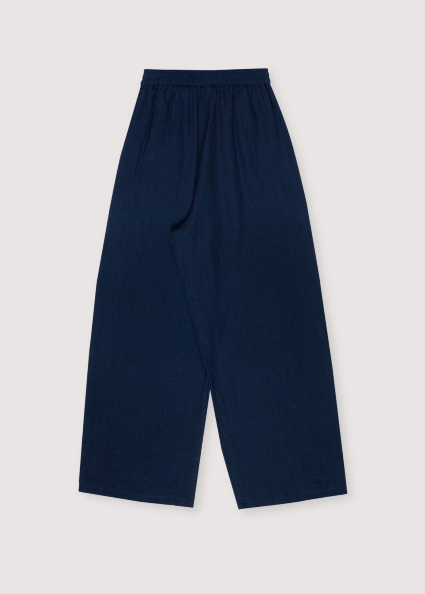 navy linen loose pants for women