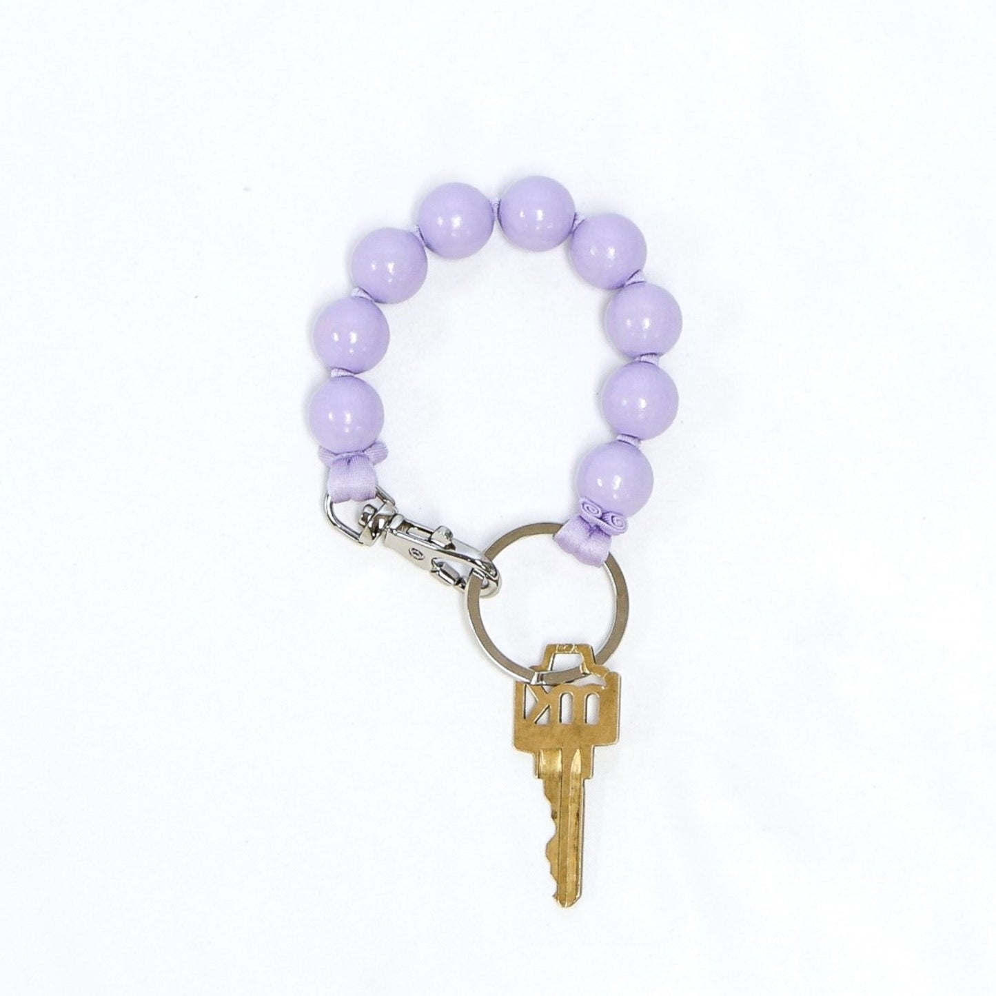 ina seifart lilac wood bead keychain