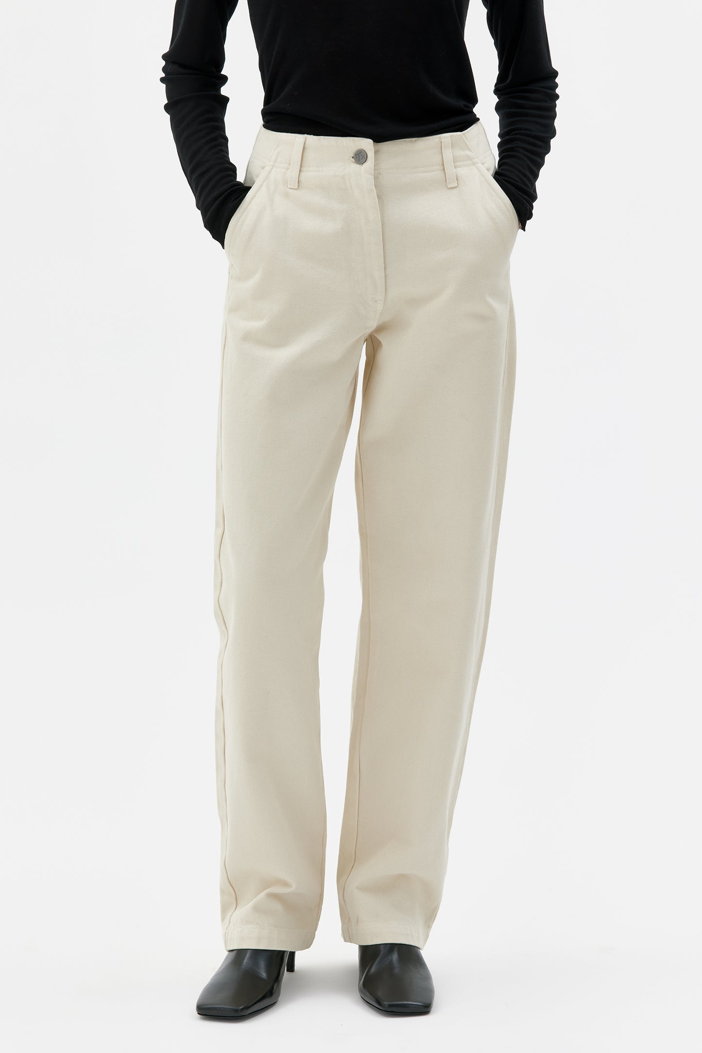 minimal fashion everyday cotton trousers