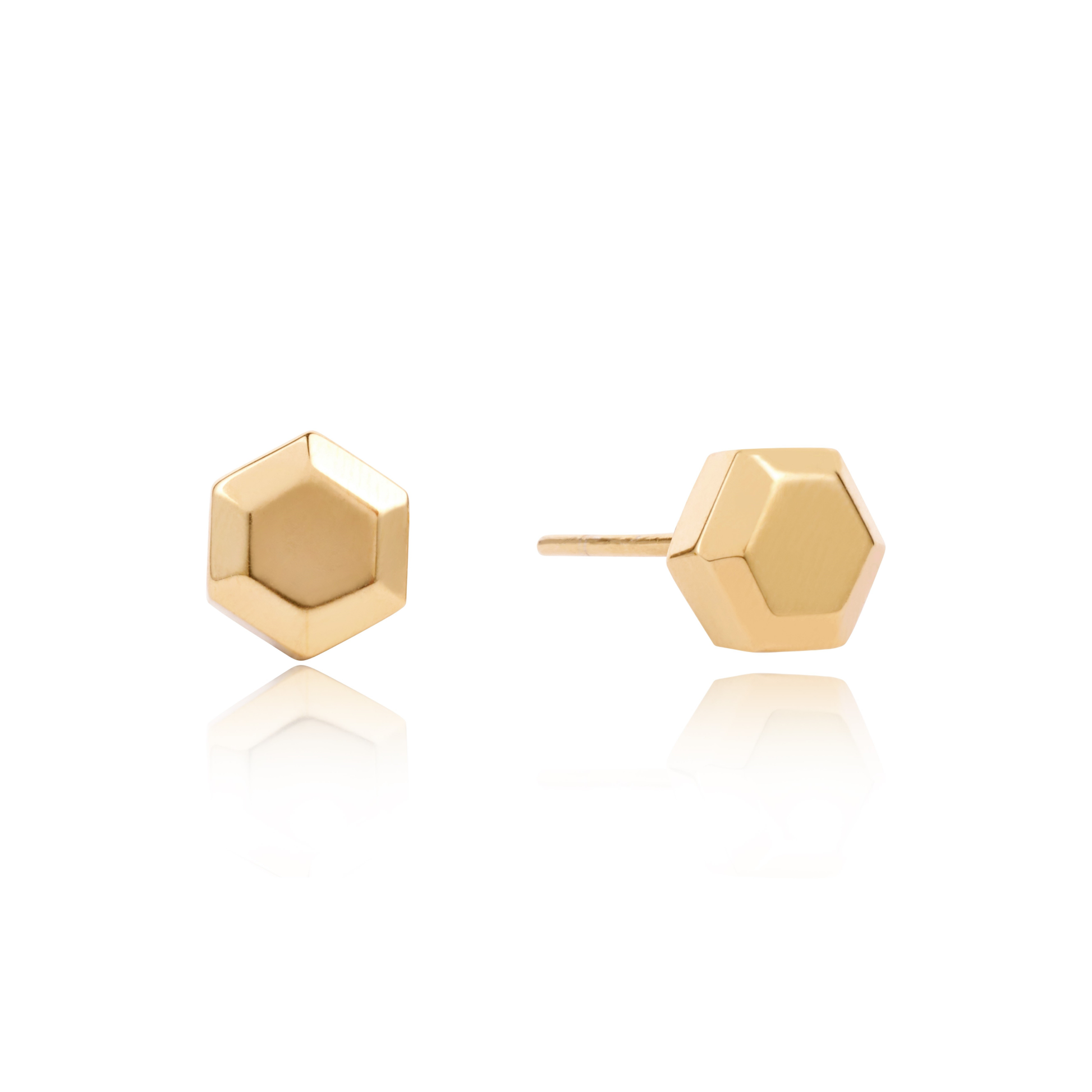 gold stud earrings