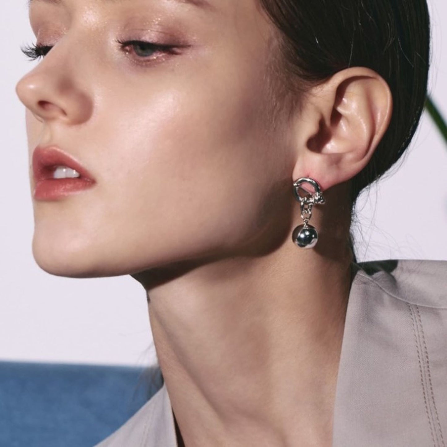 silver earrings