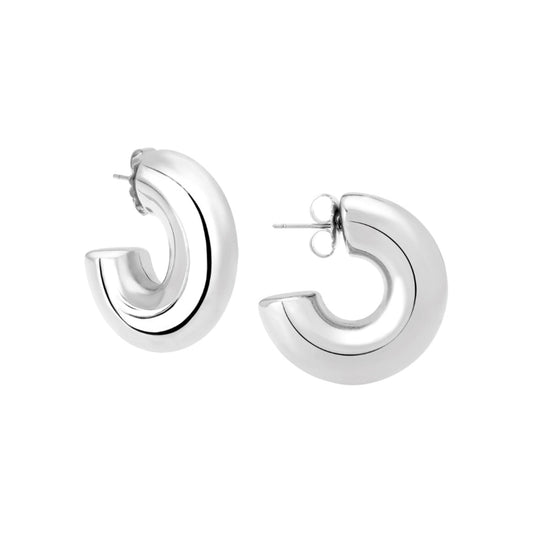 janis savitt Bold silver chunky earrings