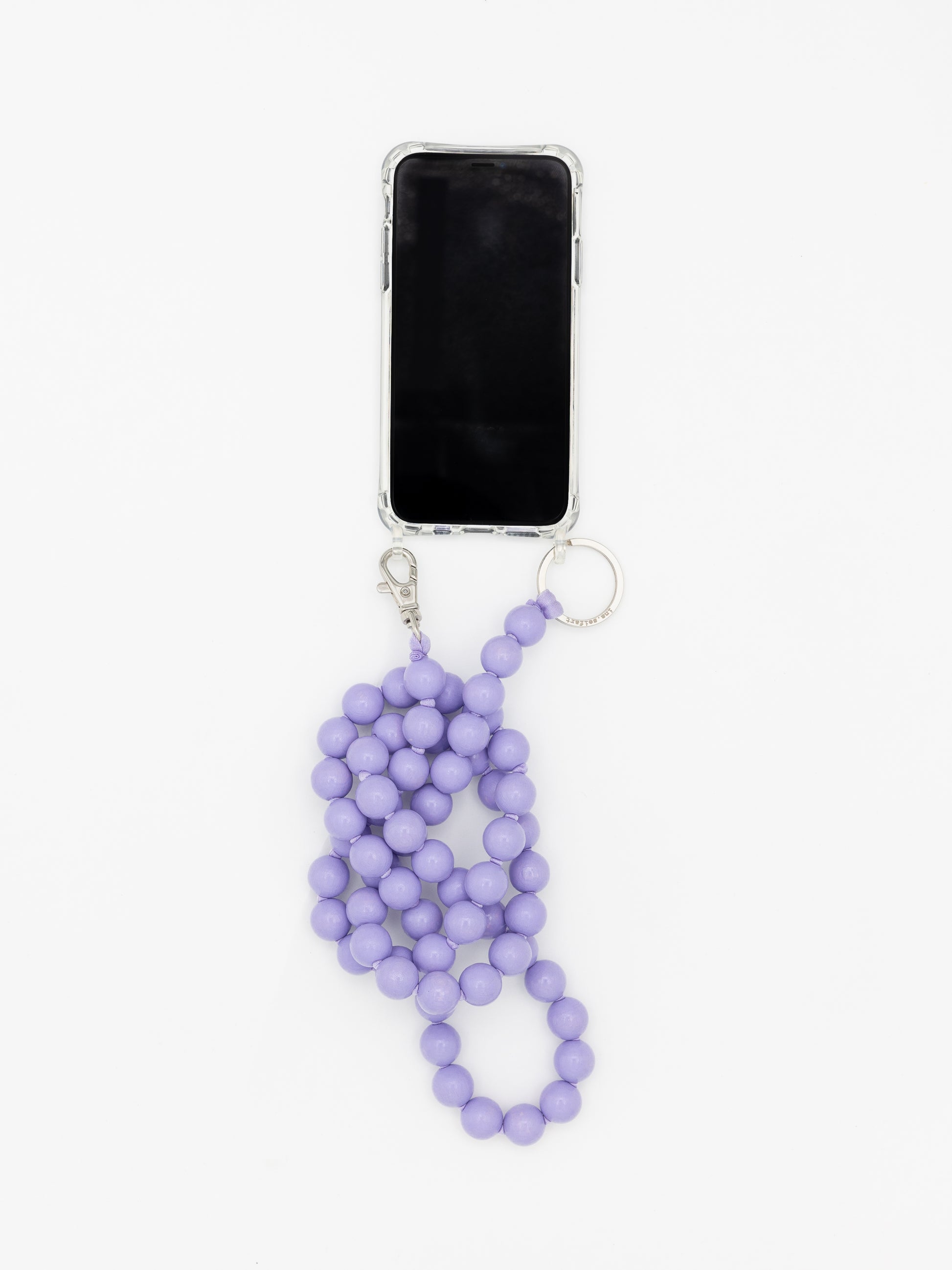 ina seifart big wood bead lilac phone chain 