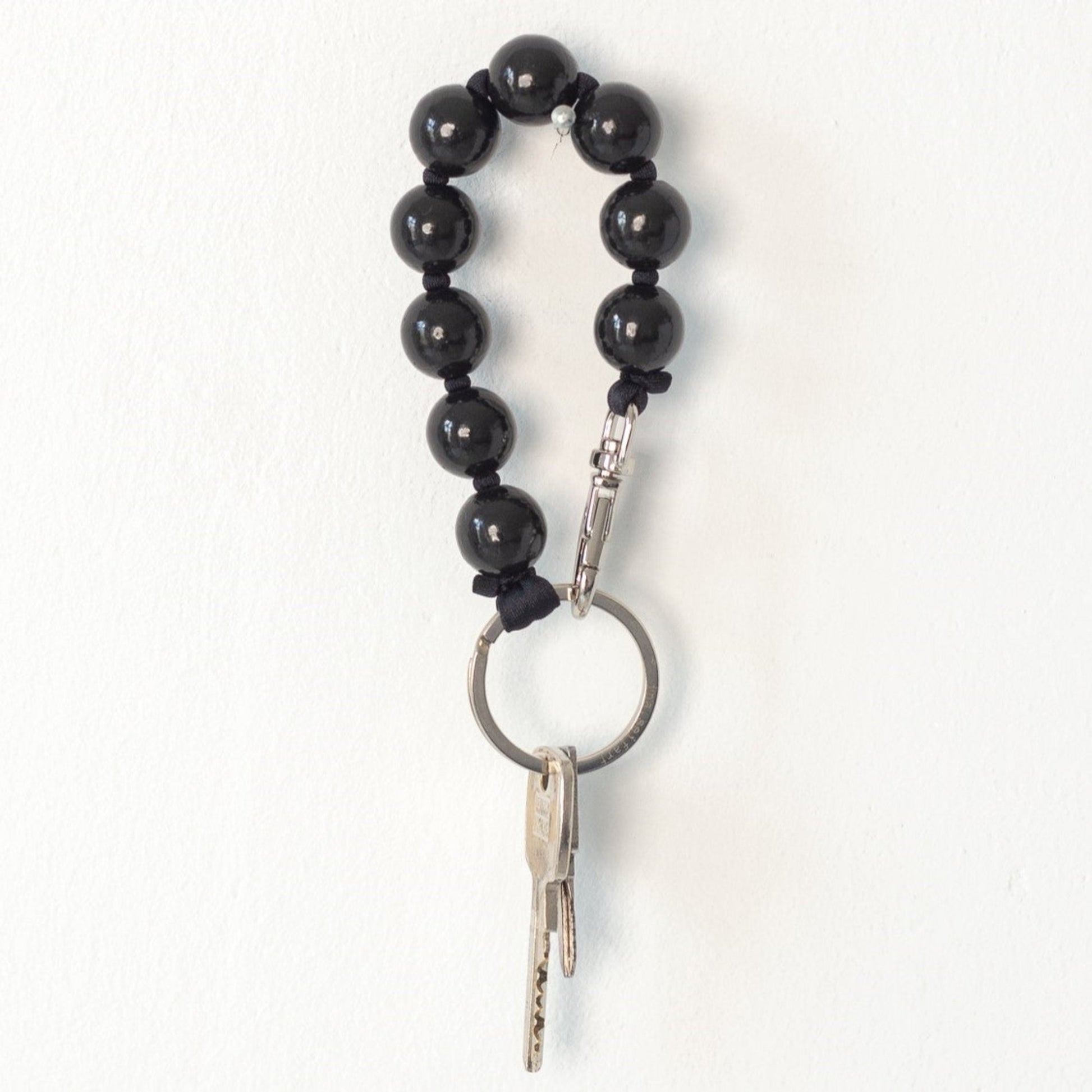 black wood bead keychain accessories