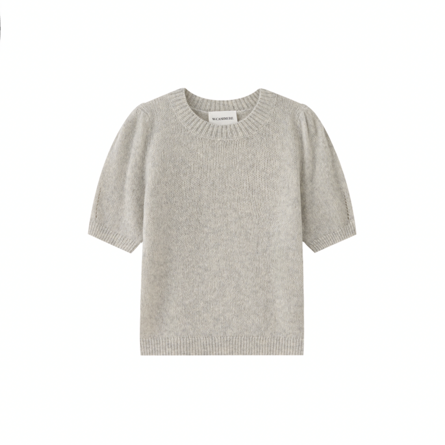 Aria Short Sleeve Cashmere Sweater In Mist