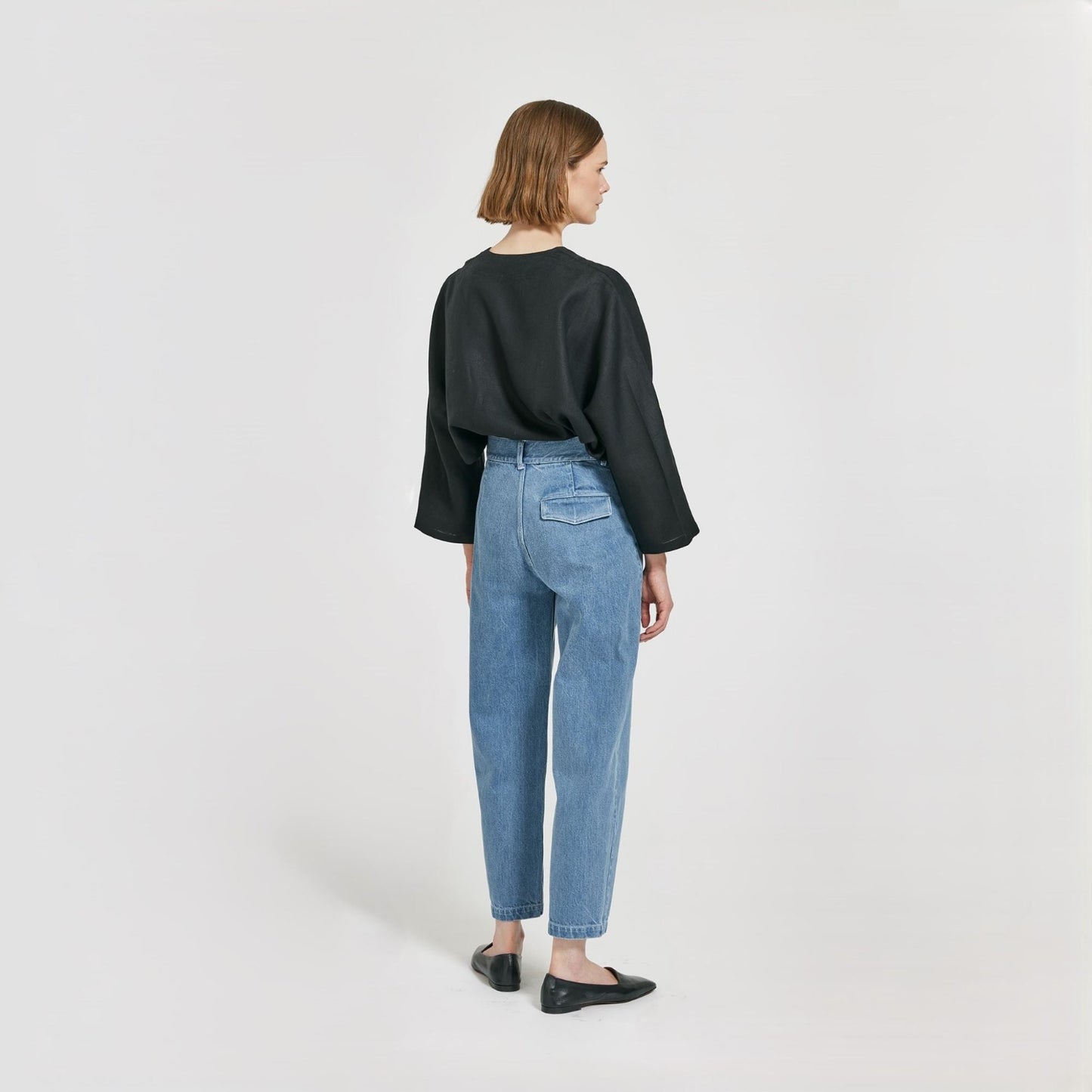 sustainable denim trousers